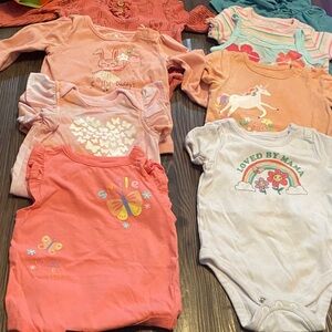 Garanimals Kids Bodysuit Set - Pink, Orange, White